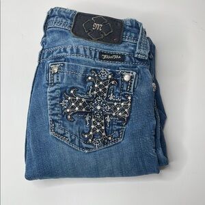 Miss Me Blue Rhinestone Embellished Jeans
